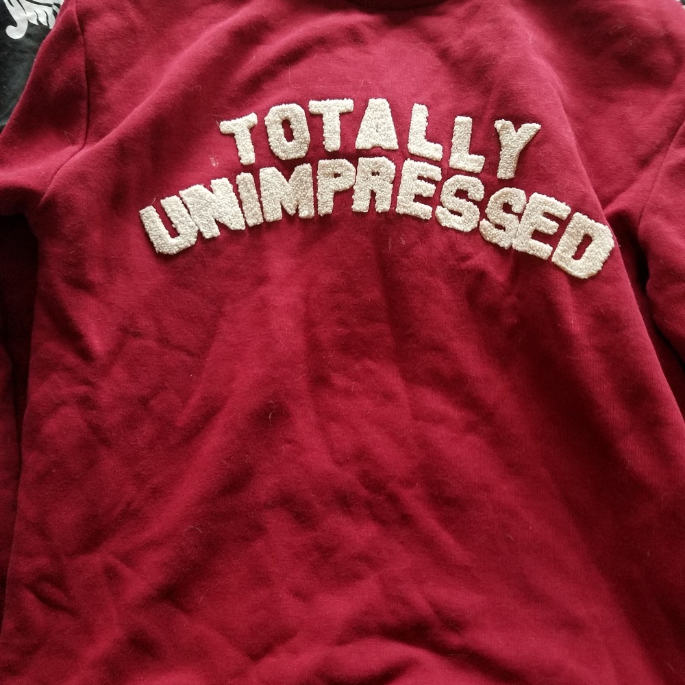 Totally Unimpressed swearshirt